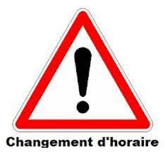 changement d'horaires 2